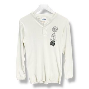 Vintage 90s Buffalo End of the Trail Henley Shirt Men’s Medium Fits Small USA